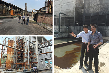 江海环保科技公司专家第二次实地考察湖南某大型化工集团